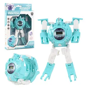 Yenilik Deformasyon Oyuncak Elektronik Saat, Erkekler Için Zaman Saati, Dönüşüm Izle Robot Oyuncaklar, Karikatür Yaratıcı Manuel Transformatörler Oyuncaklar, Erkekler Kızlar Için Y  