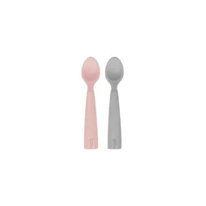 Oioi 2'li Nam Nam Silikon Mama Kaşığı Pink/powder Grey 1140017