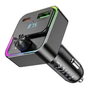 Dijital Göstergeli Kablosuz Araç Içi Fm Transmitter + USB-PD30W Hızlı Şarj Aleti