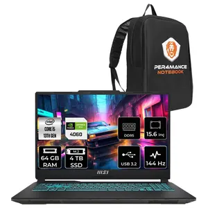 Cyborg 15 Intel Core I5-13420H 64GB 4tb SSD RTX4060/8GB 15.6" Fhd 144Hz Fdos Taşınabilir Bilgisayar A13VF-895XTR & Per4 Çanta A13VF895XTRP335