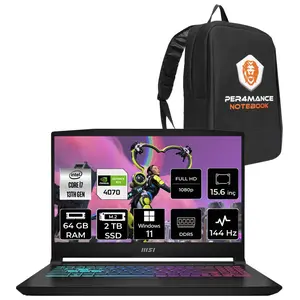 Katana 15 Intel Core I7 13620H 64GB 2tb SSD RTX4070/8GB 15.6" Fhd 144Hz W11P Taşınabilir Bilgisayar B13VGK-2023XTR & Per4 Çanta B13VGK2023XTRP414