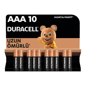 Alkalin AAA İnce Kalem Pil, 1,5 V LR03/MN2400, 10’lu paket