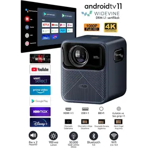Mozart 1 Pro Android Tv L1 Lisanlı Projeksiyon Cihazı