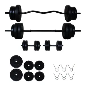 28 kg Z Bar Halter Seti ve Dambıl Seti