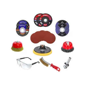 37 Parça 16 Parça Spiral Avuç Içi Taşlama 115 Mm Cırt El Zımpara Kağıdı Ucu Inox Metal Kesici Kesme Flap Disk Tel Fırça