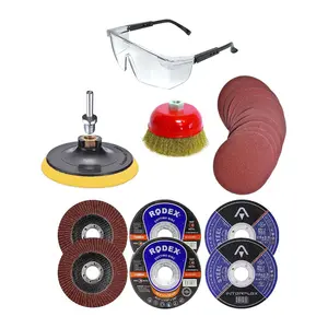 22 Parça Avuç İçi Spiral Taşlama Cırt Zımpara Flap İnox Metal Kesme Kesici Disk Seti 115 mm