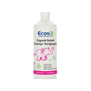 Bebek Çamaşır Deterjanı, Organik & Vegan Sertifikalı, Ekolojik, Kokusuz, Konsantre 30 Yıkama, 1050ml