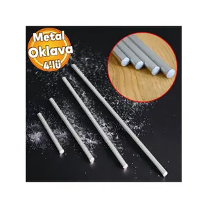 4'lü Masterchef Alüminyum Paslanmaz 29-49-74-99 CM Metal Oklava Seti Hamur Açma Aparatı Sofra Mutfak