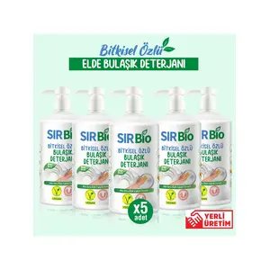 Bitkisel Özlü Elde Bulaşık Deterjanı 1000 ml Pompalı Şişe 5'li