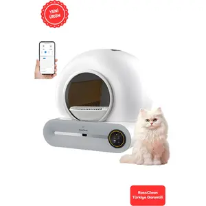 Akıllı Kedi Tuvaleti 74L- App Uygulamalı - Uv Temizleme - Koku Geçirmez Kum Kabı
