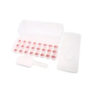 Kare Tepsi Silikon Buz Tepsisi Silikon Kalıplar Buzdolabı Için Buz Küpü Içecek Kapları Kare Servis Tepsisi Içecek Kabı Plastik Tepsiler Yüksek Kapasiteli Pembe Buz Kutusu Silikon K   