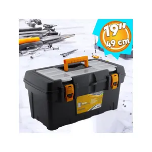 Taşınabilir Kulplu Bölmeli Takım Çantası Alet Çanta 49 cm Plastik Açma Kapatmalı 19'' Inç Organizer