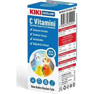 Kanarya Vitamin C  Muhabbet Kuşu Vitamin C Papağan Vitamin C Kuş Vitamini Kuş Vitamin Vitamin C Destek