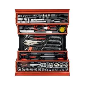 Profesyonel Katlanır 5 Gözlü Metal Takım Çantası 81 Parça PH223