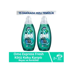 Express Fresh Kötü Koku Karşıtı Beyaz ve Renkliler Sıvı Çamaşır Deterjanı 1480 ml x2