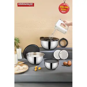Chef Mix 9 Parça Rendeli Karıştırma ve Saklama Kabı