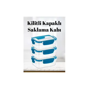 3'li Sızdırmaz Kilitli Kapaklı 3’lü Saklama Kabı Seti: Tazeliğin garantisi!