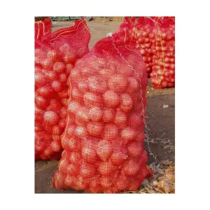 45X75 Soğan Patates Ceviz Çuvalı 25 Adet Kırmızı Polimer File Çuval