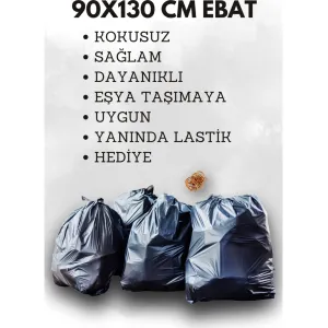 90X130 Siyah Büyük Boy Ultra Kalın Ev Nakliye Eşya Taşıma poşeti Taşınma çuvalı Kokusuz 10 ADET