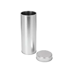480 Adet Gümüş Yuvarlak Metal Kutu | 55 mm x 150 mm