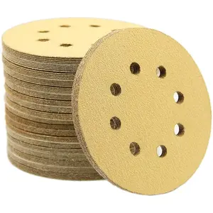 Mestool 5 İnç 8 Delikli 100 Grit Tozsuz Cırt Cırt 100'lü Paket (100)
