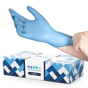 Hand-E Touch Mavi Nitril Tek Kullanımlık Eldivenler Büyük 100 Adet