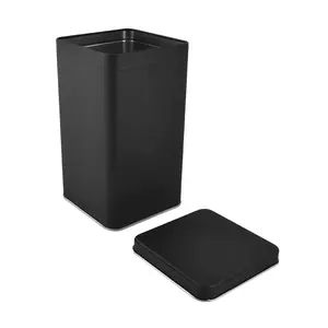 240 Adet Siyah Kare Metal Kutu | 100 mm x 100 mm x 162 mm