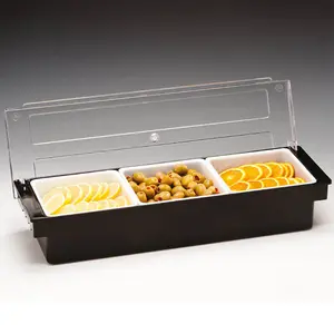 Bar Konteyner, Polikarbonat Kapaklı, 3'lü, 50x16x9,5 cm