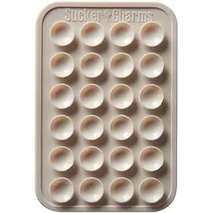 SuckerCharms Çıkarılabilir ve Yeniden Kullanılabilir Yapışkan Silikon Emişli Telefon Kılıfı Montajı, Color: Red
