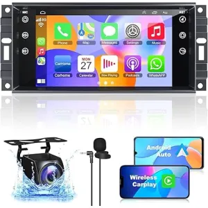 Dodge Challenger (2008-2014), Dodge Avenger (2008-2014) için Araba Teybi, 7 "HD Dokunmatik Araba Radyosu - Android 12 Sistemi, Kablosuz CarPlay ve Android Auto, GPS Navigasyon ve Bluetooth, 2GB + 32GB