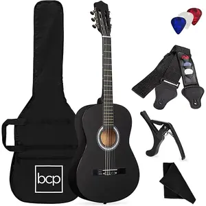 Best Choice Products 38" Başlangıç Akustik Gitar, Renk: Siyah