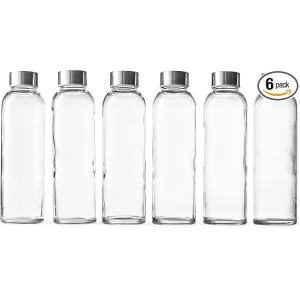 Epica Kapaklı 18 oz cam su şişeleri