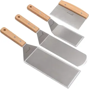 Anmarko Paslanmaz Çelik Metal Spatula Seti