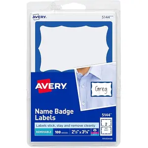 Avery 100'lü Özelleştirilebilir İsim Etiketleri