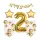 Gold Konsept 2 Yaş Doğum Günü Kutlama Seti; Beyaz Gold Konfetili Balon, Rakam Yıldız Folyo ve Banner Gold Konsept 2 Yaş Doğum Günü Kutlama Seti; Beyaz Gold Konfetili Balon, Rakam Yıldız Folyo ve Banner