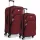 Büyük ve Orta Boy Valiz Seti 4 Teker Kumaş Valiz Bordo 1081
