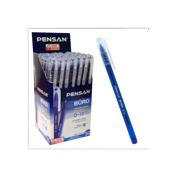 Pensan Tükenmez Kalem 10 Adet Mavi Renk 1.0 mm Büro Tipi Ballpoint Pensan Büro Tükenmez Kalem 10 Adet Mavi Renk 1.0 mm 2270