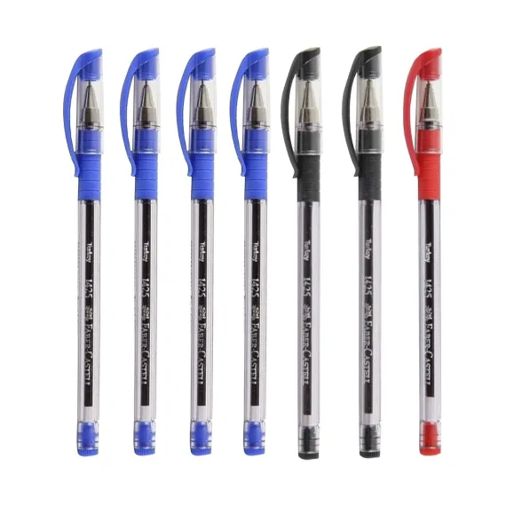  Faber Castell 1425 Mavi-Siyah-Kırmızı Tükenmez Kalem 7'li Set