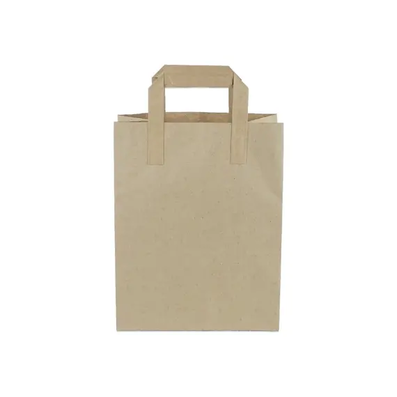 Kraft Kağıt Çanta Düz Saplı 22x28x10 Cm 10 Adetli