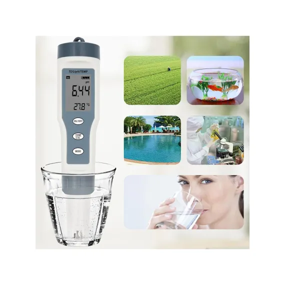 Hubstein Tds 3 In 1 Ph Sıcaklık Tds Ölçer Led’li Sıcaklık Göstergeli Su Test Cihazı 3ın1 Tds Ph Sıcaklık Ölçer