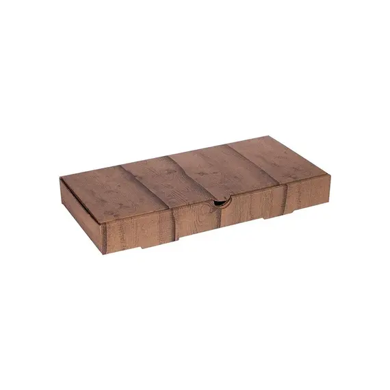 Ahşap Baskılı Orta Pide Kutusu 32x16x4 Cm - 400 Adet