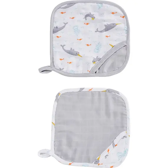  Tinylamb Unicorn Fish Müslin Bebek Banyo Kesesi - 2 Adet