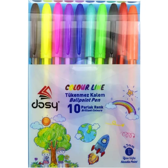 Dosy Karışık Renk Tükenmez Kalem 0,7 1olu Paket