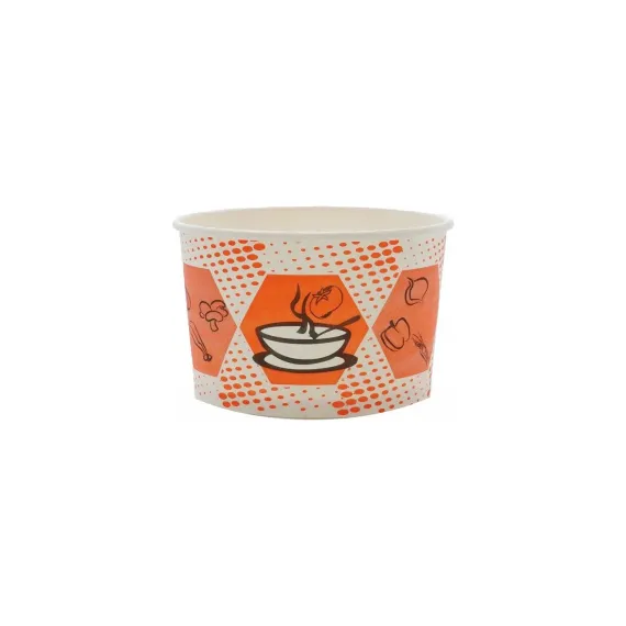16 Oz Karton Çorba Kase + Kapak 25 Li