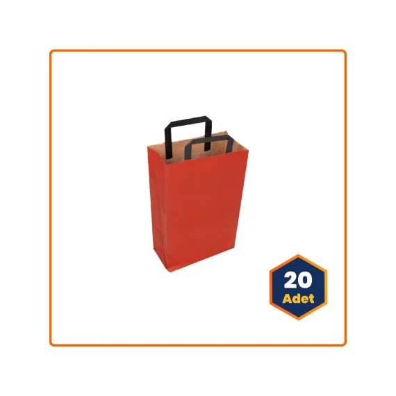 Içten Saplı Baskısız Kırmızı 80 Gr 22x10x36 Cm - 20 Adet