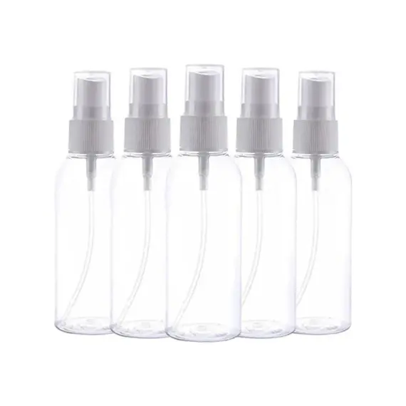 Sprey Başlıklı 100 Ml Boş Pet Şişe 5 Adet Sağlam Sert Plastik