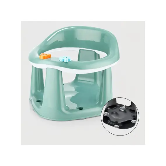 Meleni Baby Bebek Destekli Banyo Oturağı - Vakum Tabanlı Bebek Mama Oturağı - Yeşil