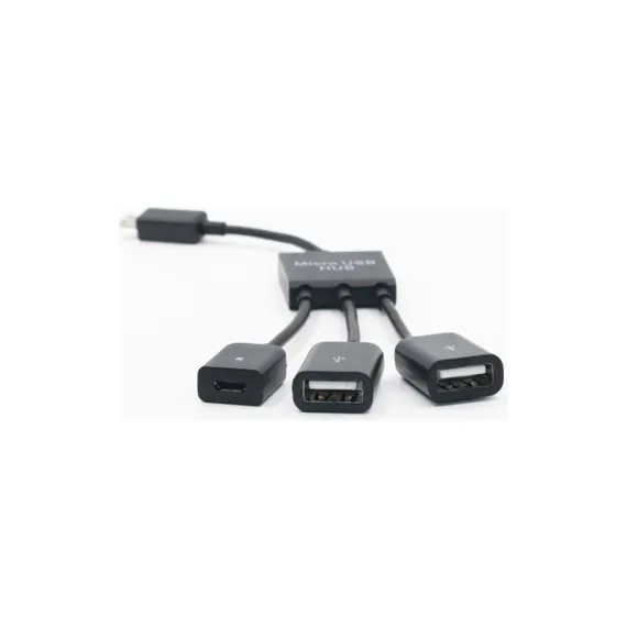Qincao Yeni 3 Port Mikro USB Otg Kablo Güç Şarj Cihazı Veri Aktarımı Hub Kabloları Adaptör Dönüştürücü Cep Telefonları Tablet Pc Için QJY99 