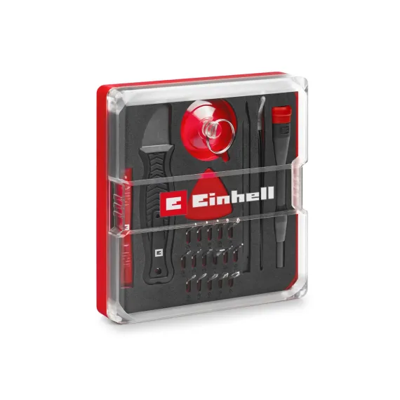 Einhell 28 Parçalı hassas ve elektronikçi tamir seti (hassas uçlar, tornavida uç tutucu, eğimli cımbız, plastik açma aparatı, levye, açma aleti, açma kazıyıcı, plastik vantuz)
