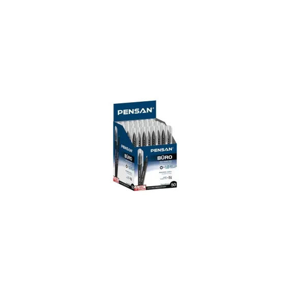 Pensan Büro Siyah Tükenmez Kalem 1Mm 2270 50 Li Paket
